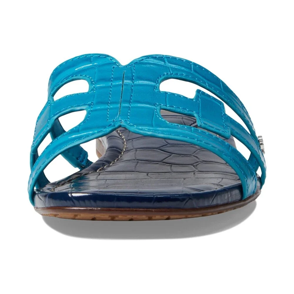 Sam Edelman Bay I5506S5402 Sandals Girls 12 M Milos Blue Leather Slide HTAT1760